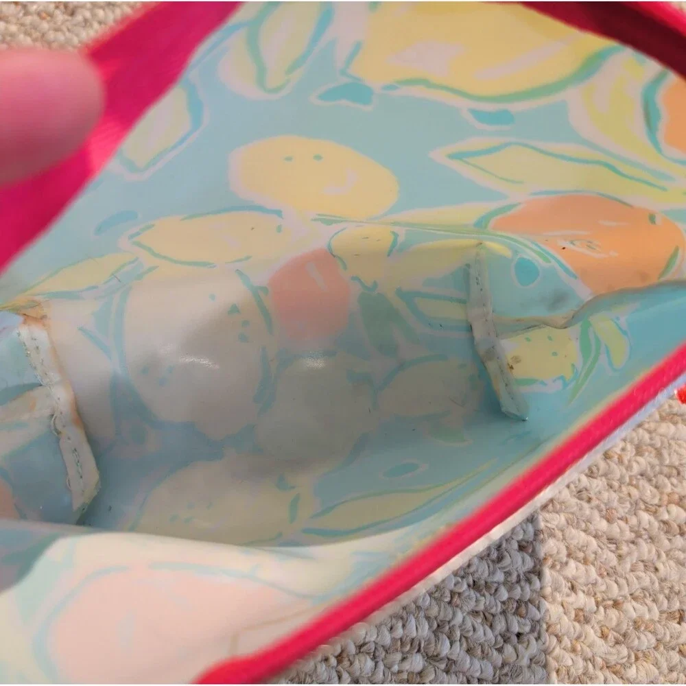 Lilly Pulitzer Estee Lauder Plastic Cosmetic Makeup Purse Clutch Bag